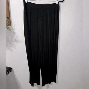 Fiestar Black Palazzo Pants With High Slits On Sides Size Large